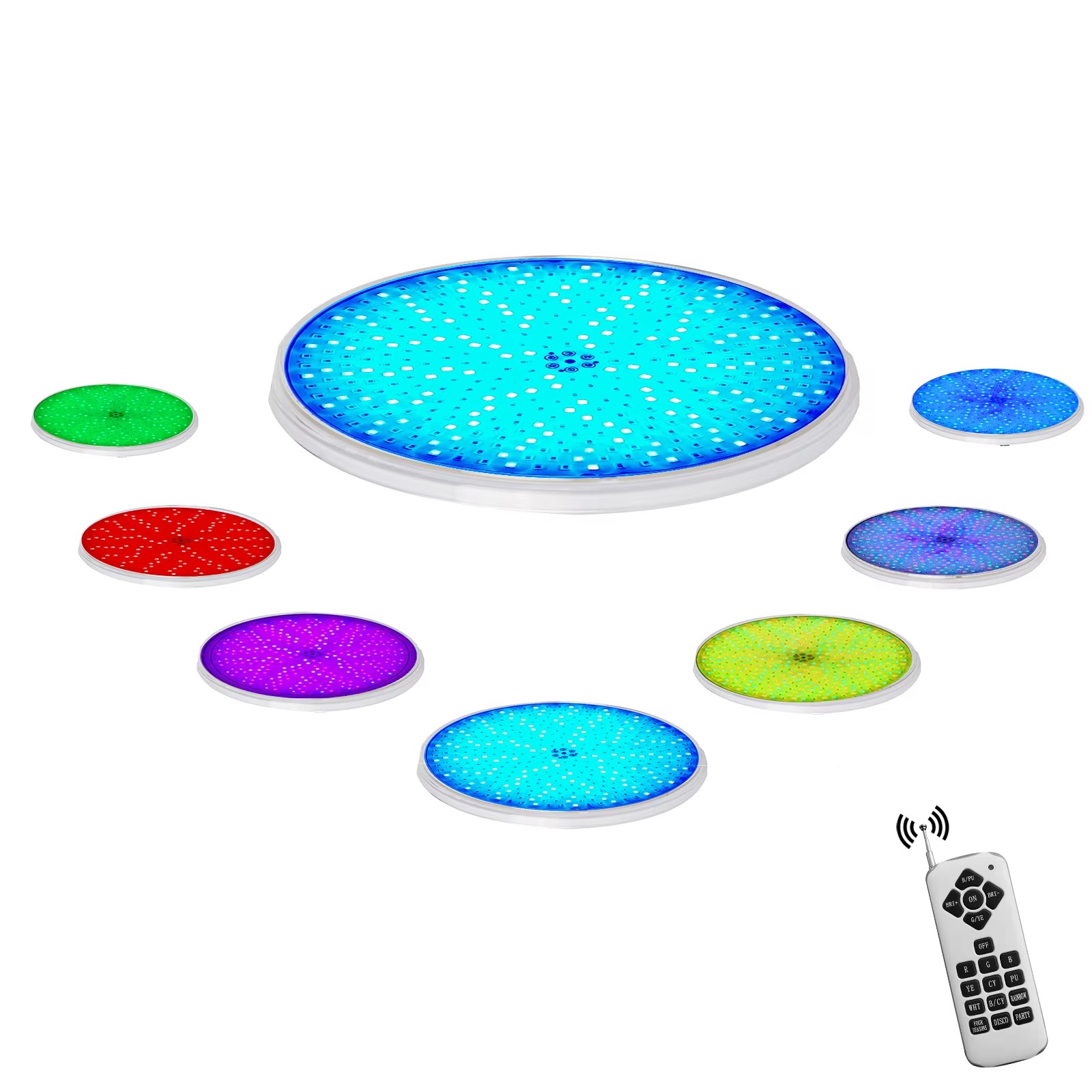 Lámpara LED PAR56 RGB con control remoto