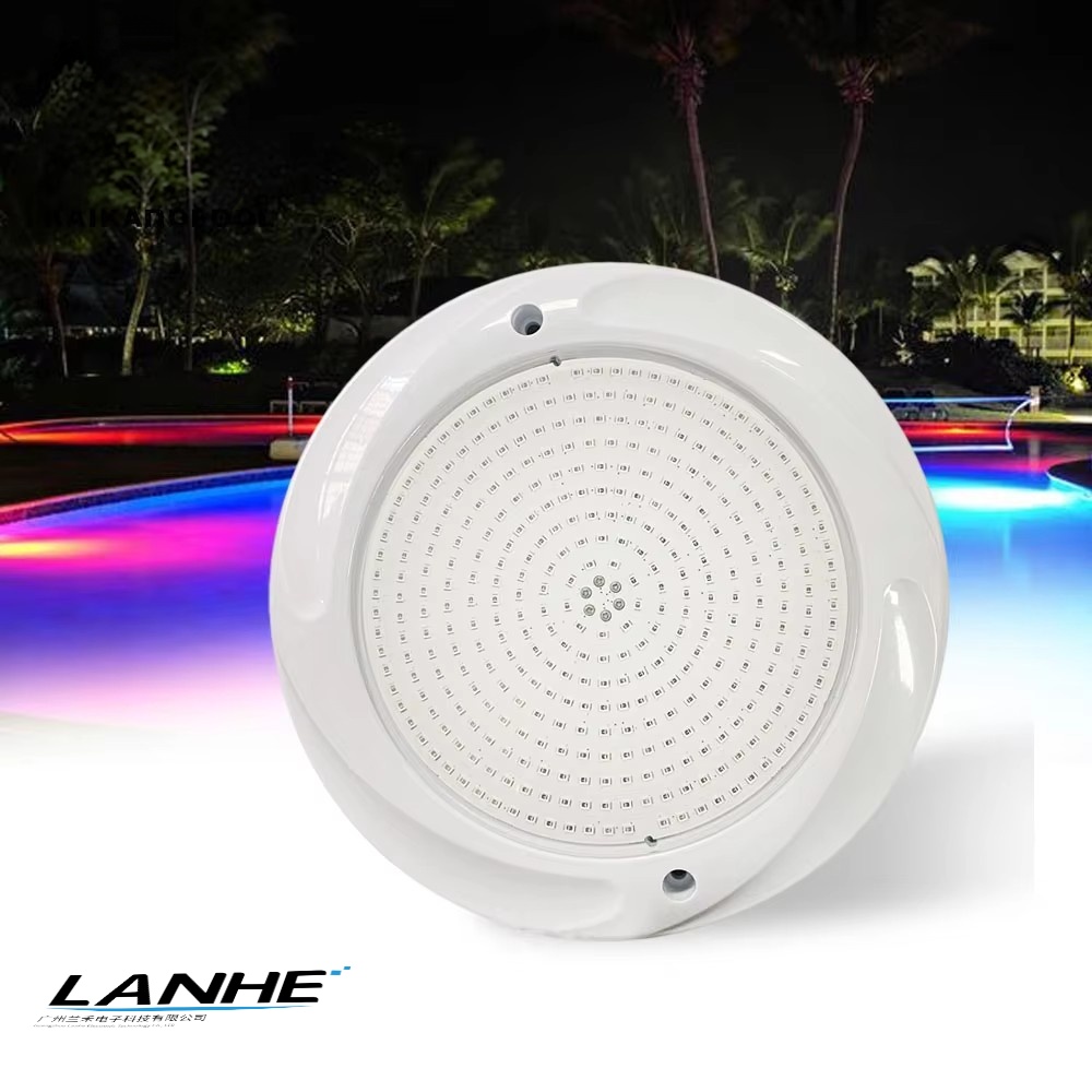 Luz LED de piscina de montaje en pared con cuerpo blanco
