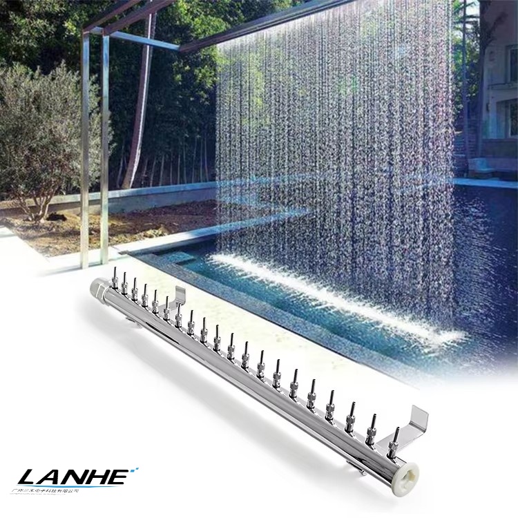 Cortina de lluvia LED para piscina con iluminación violeta